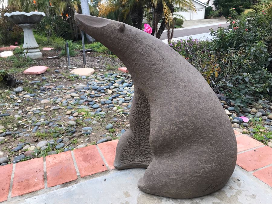 John Seymour Signed Large Pottery Stoneware Mid-Century Modernist Polar Bear Sculpture 18W X 13D X 21H (JUST ADDED) [Photo 8]