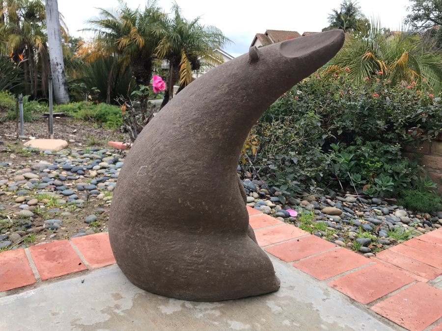John Seymour Signed Large Pottery Stoneware Mid-Century Modernist Polar Bear Sculpture 18W X 13D X 21H (JUST ADDED) [Photo 2]