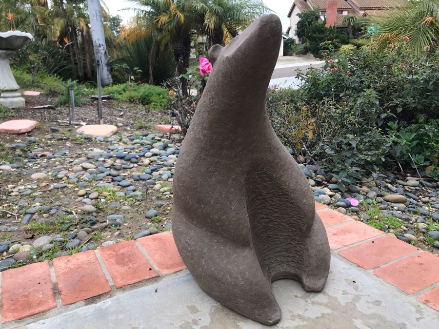 John Seymour Signed Large Pottery Stoneware Mid-Century Modernist Polar Bear Sculpture 18W X 13D X 21H (JUST ADDED) [Photo 5]