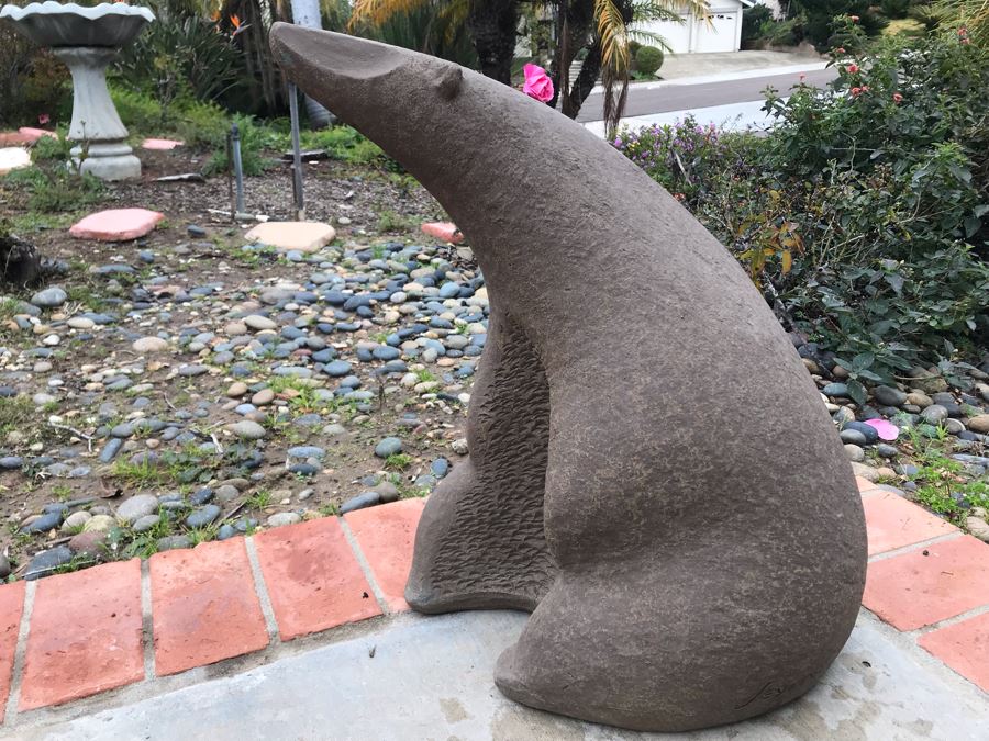 John Seymour Signed Large Pottery Stoneware Mid-Century Modernist Polar Bear Sculpture 18W X 13D X 21H (JUST ADDED) [Photo 7]