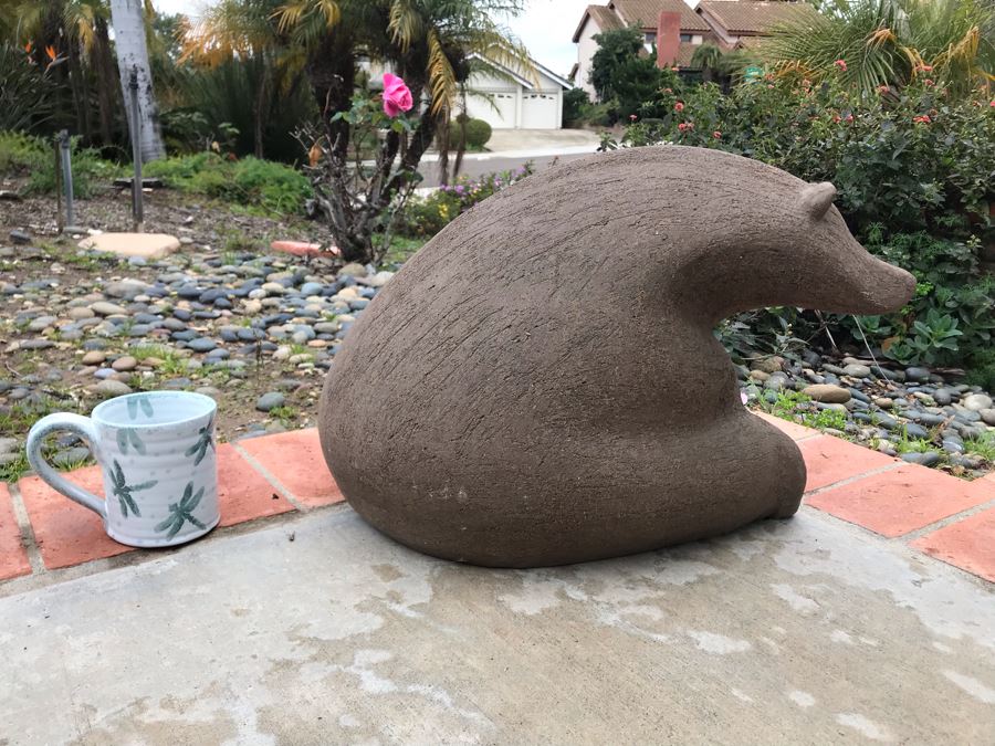 John Seymour Signed Large Pottery Stoneware Mid-Century Modernist Polar Bear Sculpture 16W X 20D X 13H (JUST ADDED) [Photo 5]