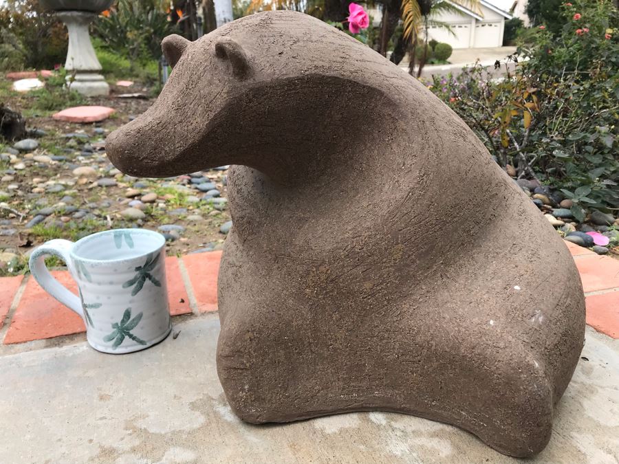 John Seymour Signed Large Pottery Stoneware Mid-Century Modernist Polar Bear Sculpture 16W X 20D X 13H (JUST ADDED) [Photo 1]