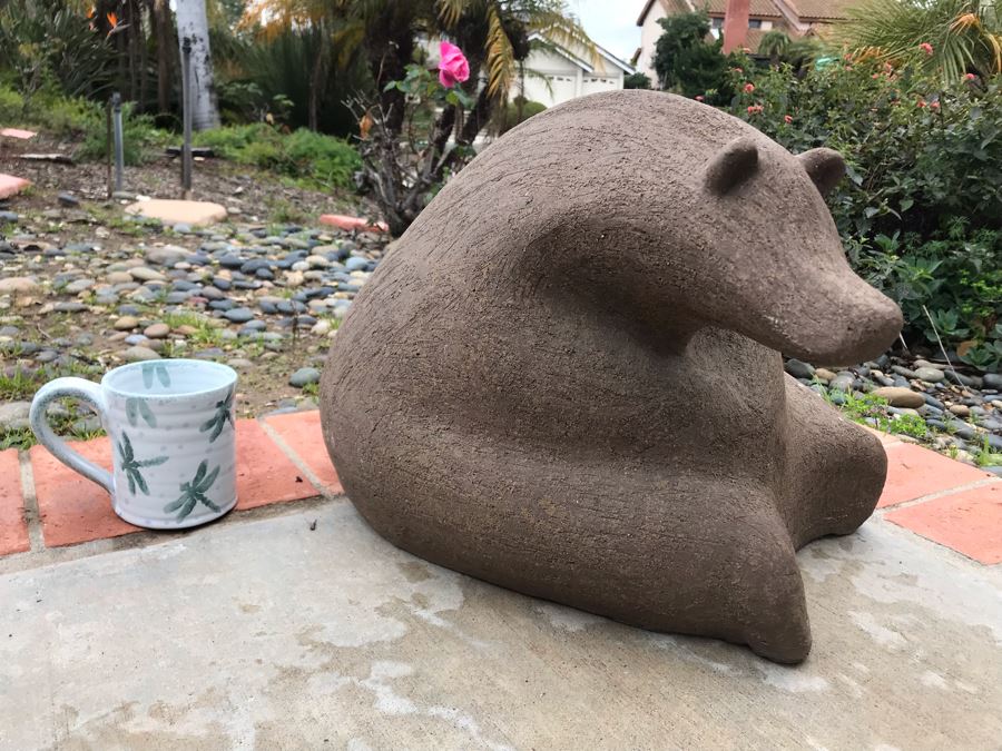 John Seymour Signed Large Pottery Stoneware Mid-Century Modernist Polar Bear Sculpture 16W X 20D X 13H (JUST ADDED) [Photo 2]