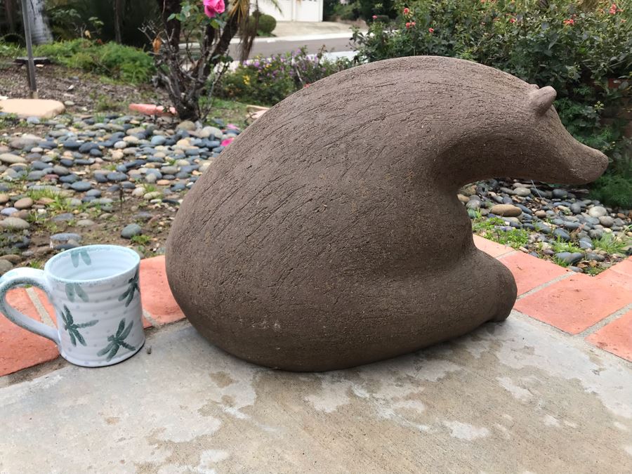 John Seymour Signed Large Pottery Stoneware Mid-Century Modernist Polar Bear Sculpture 16W X 20D X 13H (JUST ADDED) [Photo 6]