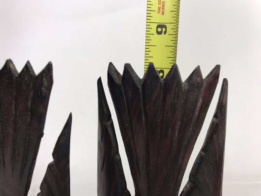 Pair Of Carved Wooden Bird Sculptures 8H (JUST ADDED) [Photo 6]