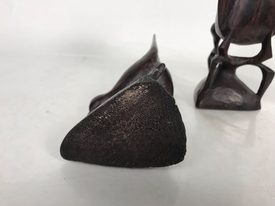 Pair Of Carved Wooden Bird Sculptures 8H (JUST ADDED) [Photo 5]