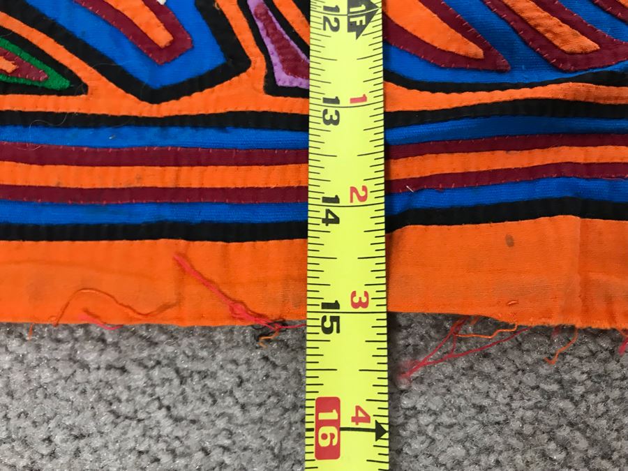 Set Of (4) Vintage Handmade Mola Panama Folk Art Animal Embroideries (Largest Is 18 X 15) (JUST ADDED) [Photo 4]