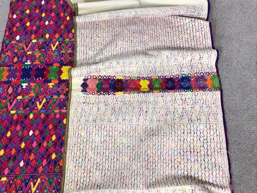 Pair Of Vintage Guatemalan Textiles Embroideries 49 X 19.5 (JUST ADDED) [Photo 9]