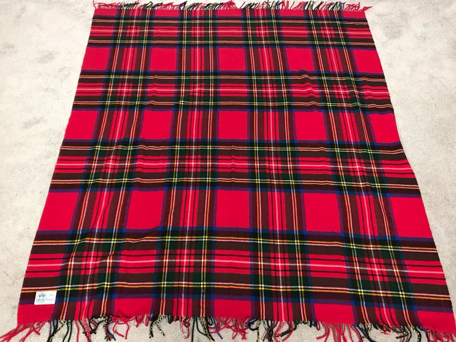 Pure Lambswool Fine Woollens Woven In Scotland Throw Blanket 58 X 67 (JUST ADDED) [Photo 3]