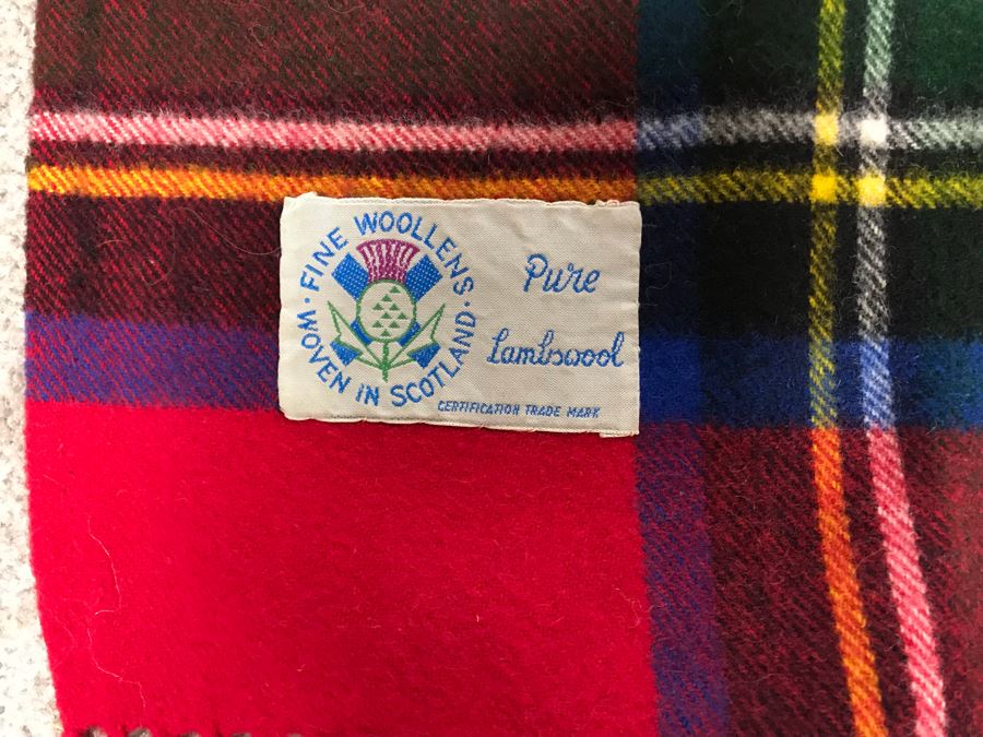 Pure Lambswool Fine Woollens Woven In Scotland Throw Blanket 58 X 67 (JUST ADDED) [Photo 4]