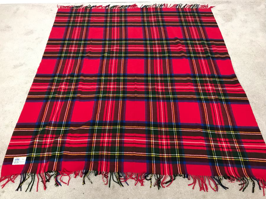 Pure Lambswool Fine Woollens Woven In Scotland Throw Blanket 58 X 67 (JUST ADDED) [Photo 1]