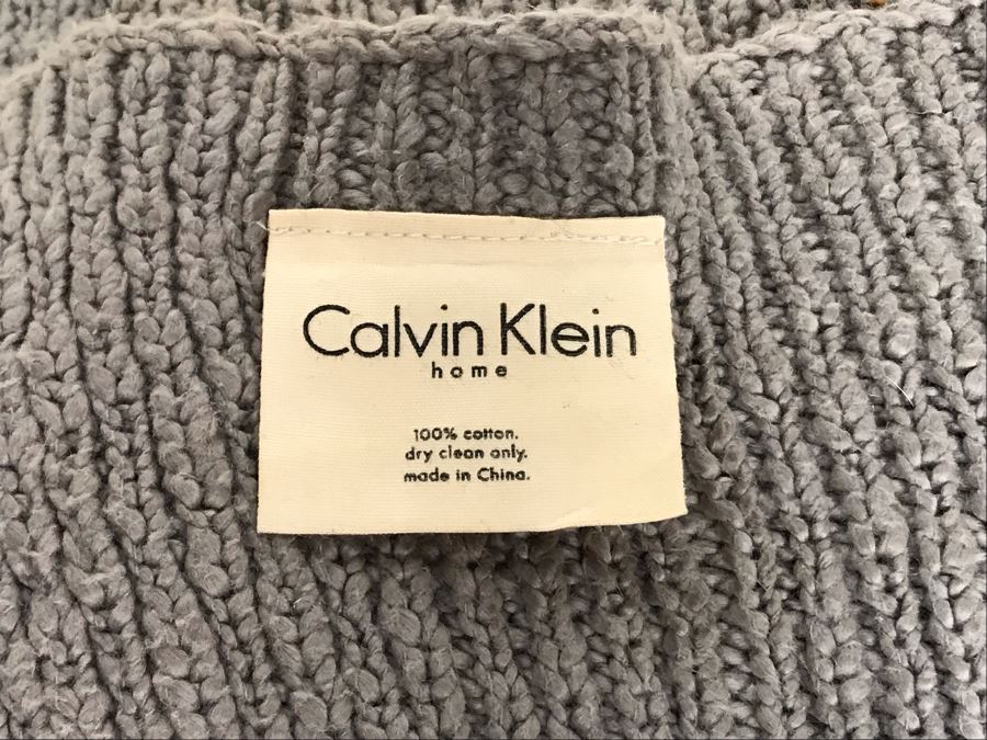 Calvin Klein Home 100% Cotton Throw Blanket 84 X 41 (JUST ADDED)