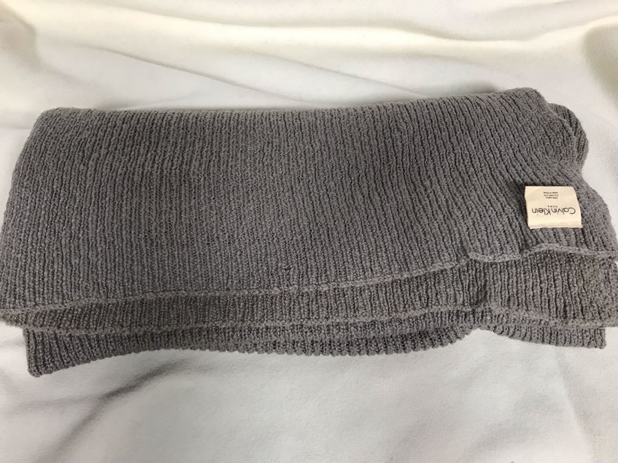 Calvin Klein Home 100% Cotton Throw Blanket 84 X 41 (JUST ADDED) [Photo 4]