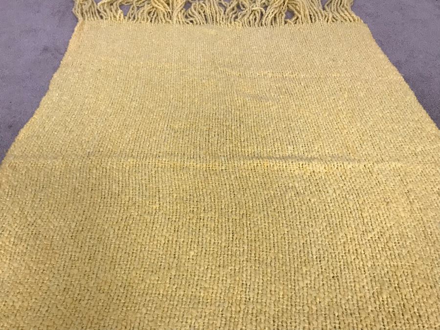 Kennebunk Weavers Yellow Throw Blanket Made In USA 57 X 43 (JUST ADDED) [Photo 4]