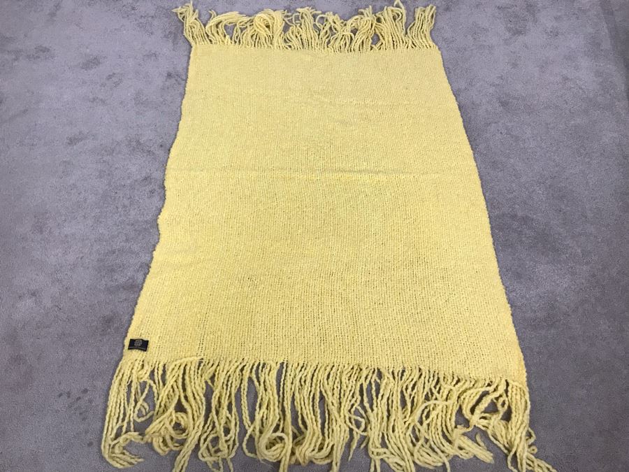 Kennebunk Weavers Yellow Throw Blanket Made In USA 57 X 43 (JUST ADDED) [Photo 2]