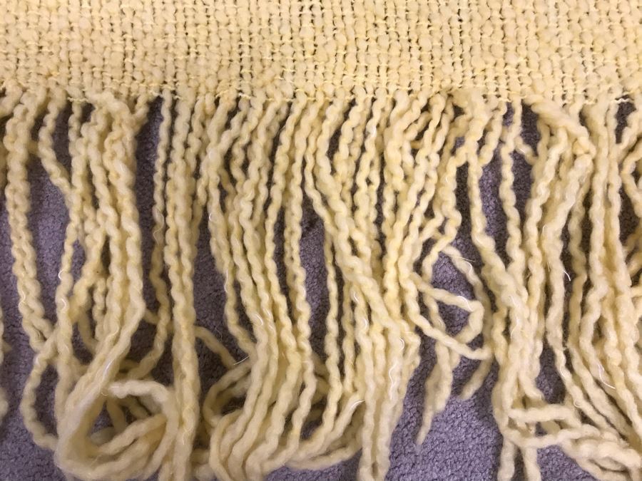 Kennebunk Weavers Yellow Throw Blanket Made In USA 57 X 43 (JUST ADDED) [Photo 3]