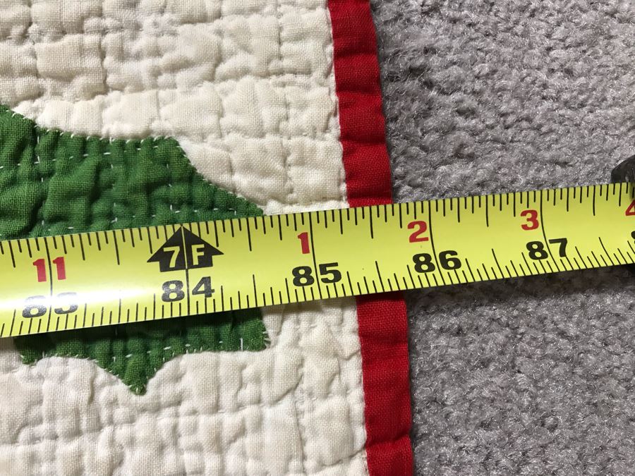 Antique 1888 Signed Handmade Quilt By Edith Dare With Mary Strickler's Quilt Bag Where Quilt Was Purchased 90 X 86 Some Staining (JUST ADDED) [Photo 17]