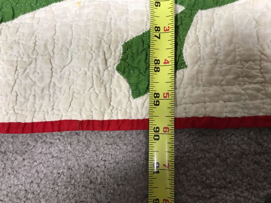 Antique 1888 Signed Handmade Quilt By Edith Dare With Mary Strickler's Quilt Bag Where Quilt Was Purchased 90 X 86 Some Staining (JUST ADDED) [Photo 16]