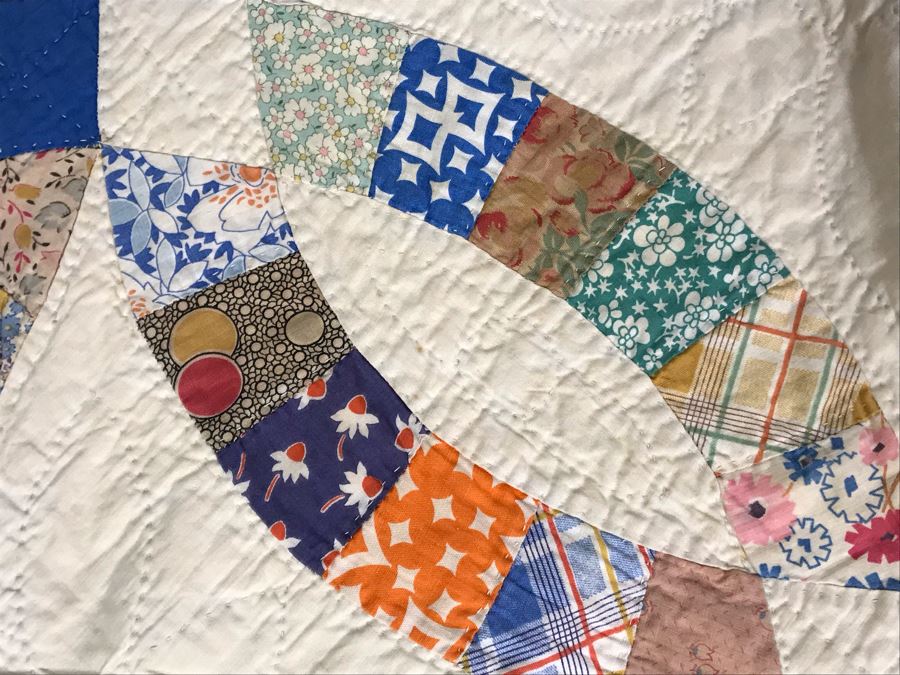 Large Vintage Handmade Quilt By Adele Diefenbach (Note Indicates She Was Church Member From 1961-1989 So Could Have Been Made Around This Timeframe) 103 X 86 (JUST ADDED) [Photo 7]
