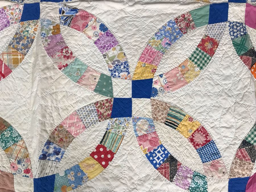 Large Vintage Handmade Quilt By Adele Diefenbach (Note Indicates She Was Church Member From 1961-1989 So Could Have Been Made Around This Timeframe) 103 X 86 (JUST ADDED) [Photo 9]
