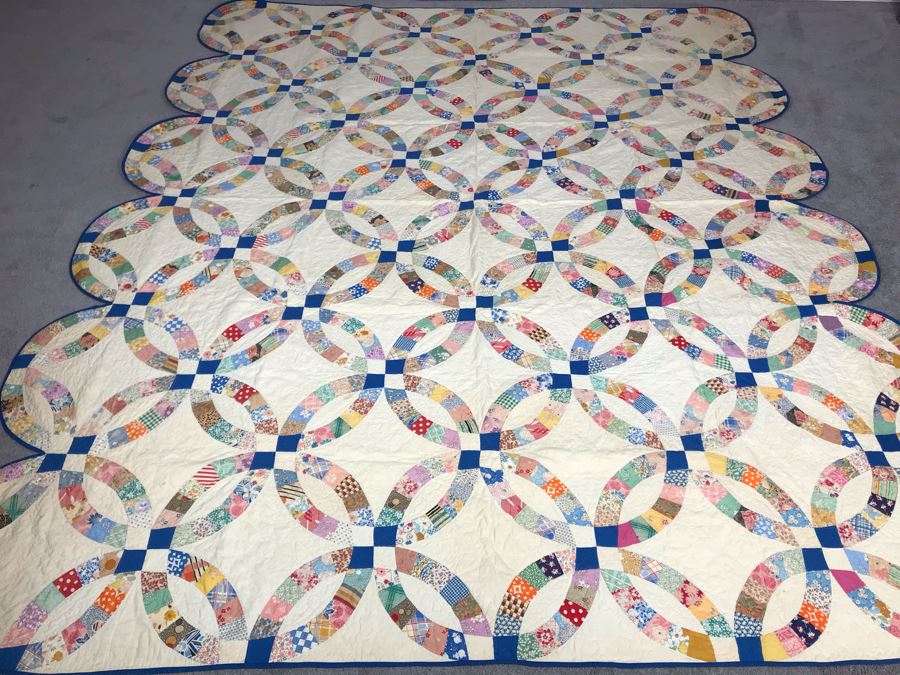 Large Vintage Handmade Quilt By Adele Diefenbach (Note Indicates She Was Church Member From 1961-1989 So Could Have Been Made Around This Timeframe) 103 X 86 (JUST ADDED) [Photo 1]