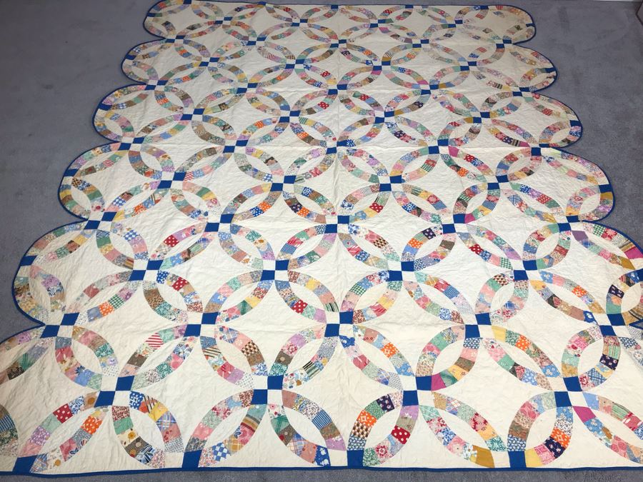 Large Vintage Handmade Quilt By Adele Diefenbach (Note Indicates She Was Church Member From 1961-1989 So Could Have Been Made Around This Timeframe) 103 X 86 (JUST ADDED) [Photo 2]