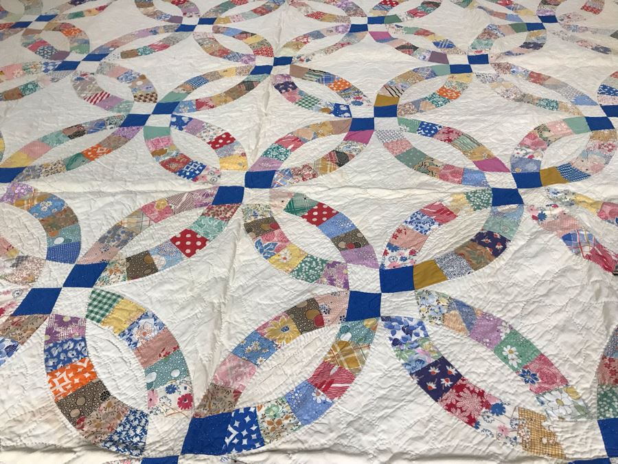 Large Vintage Handmade Quilt By Adele Diefenbach (Note Indicates She Was Church Member From 1961-1989 So Could Have Been Made Around This Timeframe) 103 X 86 (JUST ADDED) [Photo 10]