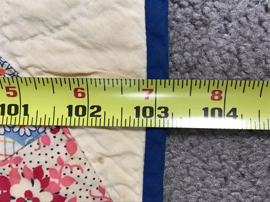 Large Vintage Handmade Quilt By Adele Diefenbach (Note Indicates She Was Church Member From 1961-1989 So Could Have Been Made Around This Timeframe) 103 X 86 (JUST ADDED) [Photo 13]