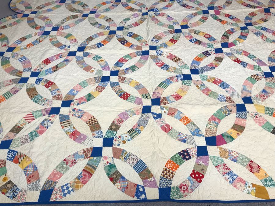 Large Vintage Handmade Quilt By Adele Diefenbach (Note Indicates She Was Church Member From 1961-1989 So Could Have Been Made Around This Timeframe) 103 X 86 (JUST ADDED) [Photo 4]