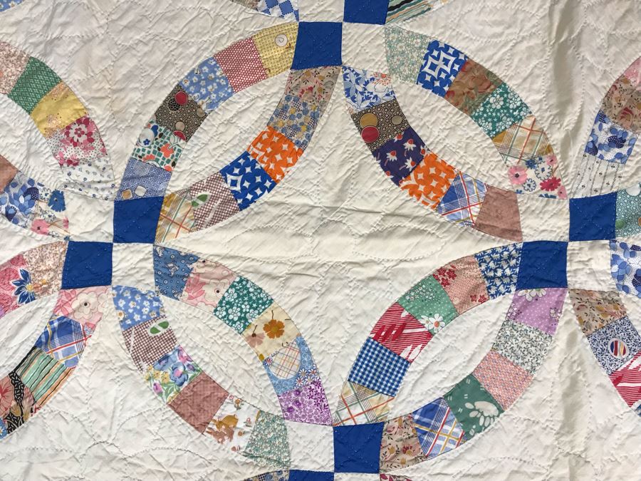 Large Vintage Handmade Quilt By Adele Diefenbach (Note Indicates She Was Church Member From 1961-1989 So Could Have Been Made Around This Timeframe) 103 X 86 (JUST ADDED) [Photo 6]
