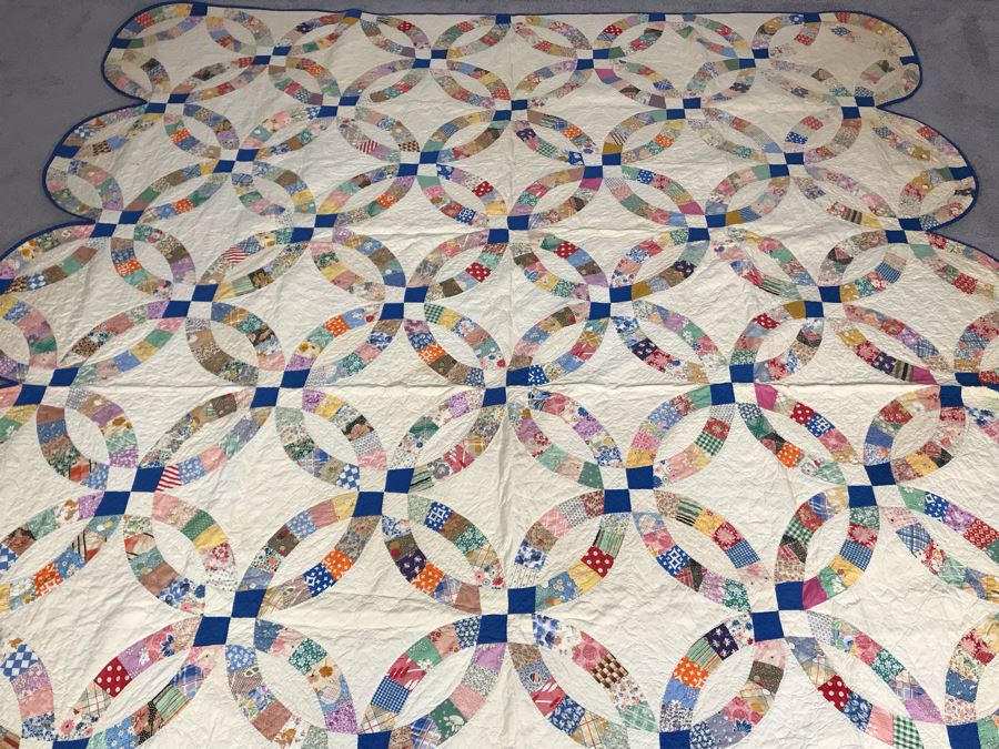 Large Vintage Handmade Quilt By Adele Diefenbach (Note Indicates She Was Church Member From 1961-1989 So Could Have Been Made Around This Timeframe) 103 X 86 (JUST ADDED) [Photo 5]
