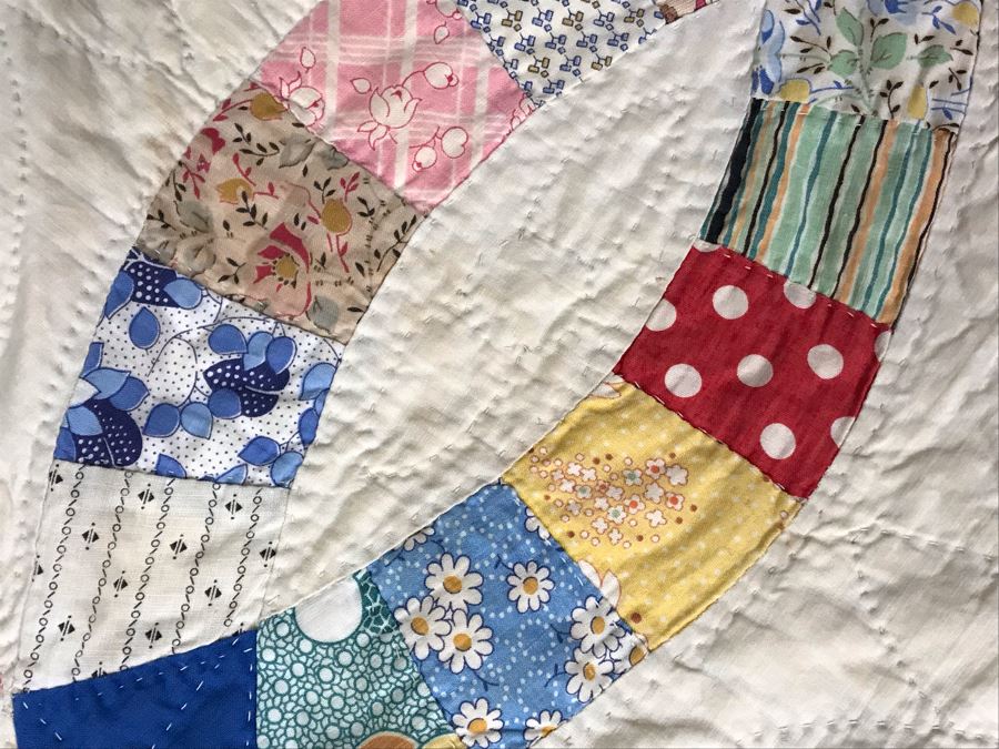 Large Vintage Handmade Quilt By Adele Diefenbach (Note Indicates She Was Church Member From 1961-1989 So Could Have Been Made Around This Timeframe) 103 X 86 (JUST ADDED) [Photo 8]