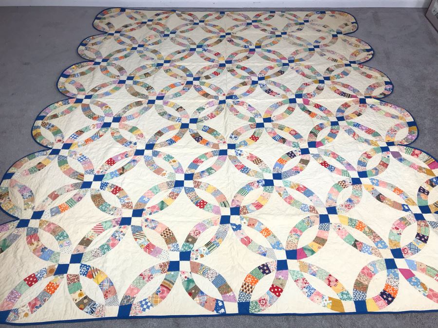 Large Vintage Handmade Quilt By Adele Diefenbach (Note Indicates She Was Church Member From 1961-1989 So Could Have Been Made Around This Timeframe) 103 X 86 (JUST ADDED) [Photo 3]