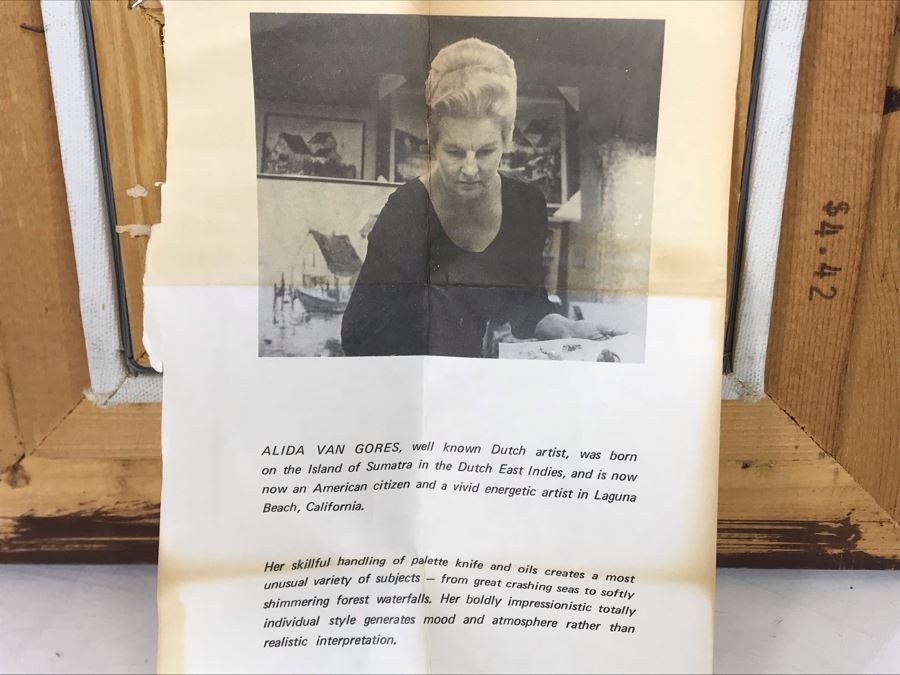 Alida Van Gores Original Oil Painting Seascape Ocean Waves Laguna Beach CA Artist 7 X 5 (JUST ADDED) [Photo 13]