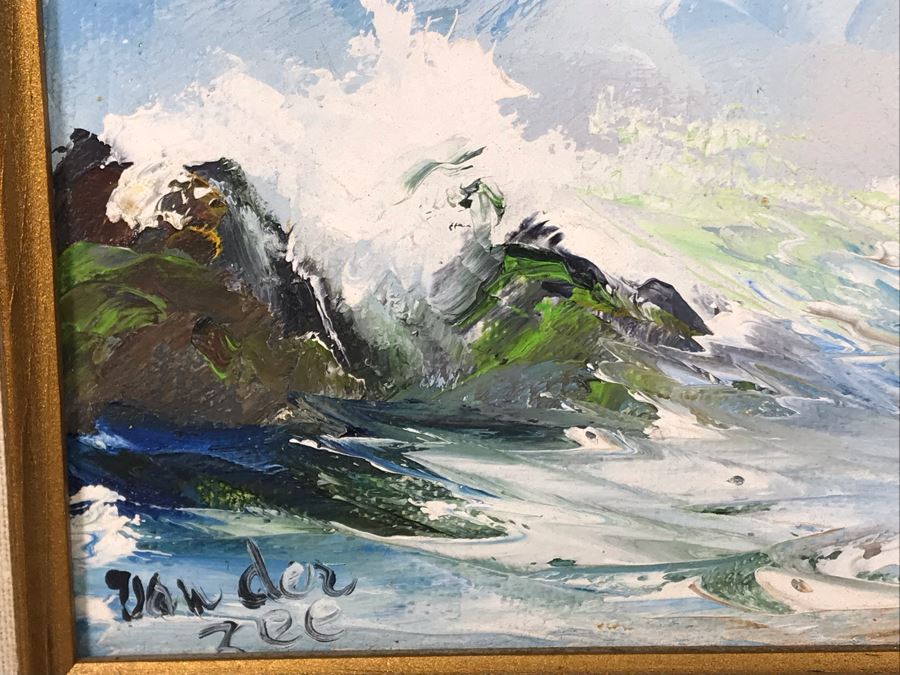 Alida Van Gores Original Oil Painting Seascape Ocean Waves Laguna Beach CA Artist 7 X 5 (JUST ADDED) [Photo 6]