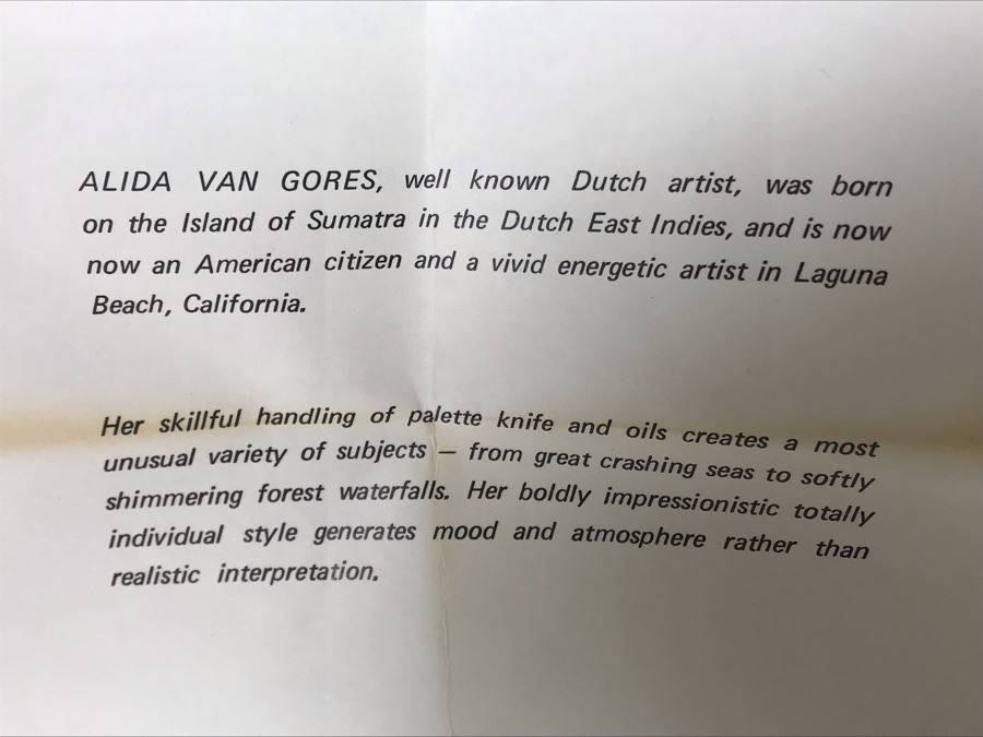 Alida Van Gores Original Oil Painting Seascape Ocean Waves Laguna Beach CA Artist 7 X 5 (JUST ADDED) [Photo 14]