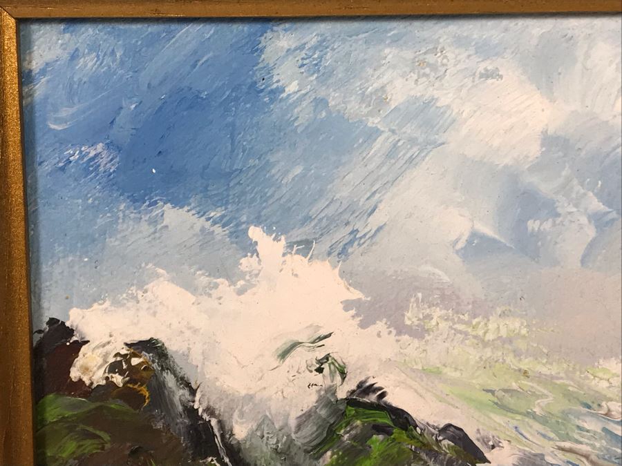 Alida Van Gores Original Oil Painting Seascape Ocean Waves Laguna Beach CA Artist 7 X 5 (JUST ADDED) [Photo 10]