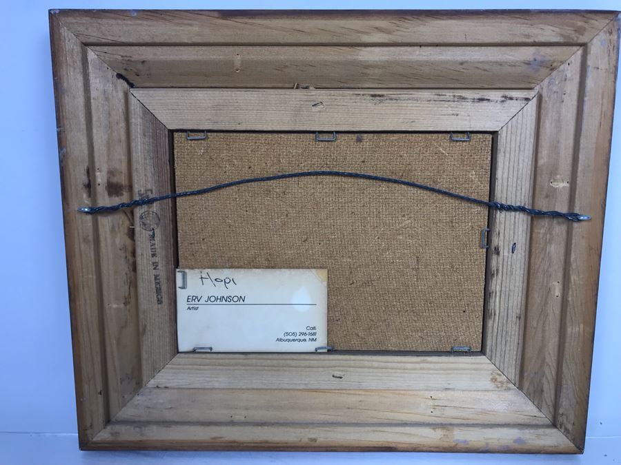 Erv Johnson Original Painting Hopi Native American Pottery From Albuquerque NM 7 X 5 (JUST ADDED) [Photo 9]