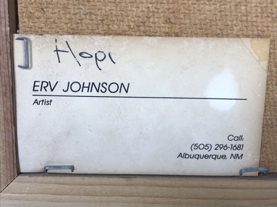 Erv Johnson Original Painting Hopi Native American Pottery From Albuquerque NM 7 X 5 (JUST ADDED) [Photo 11]