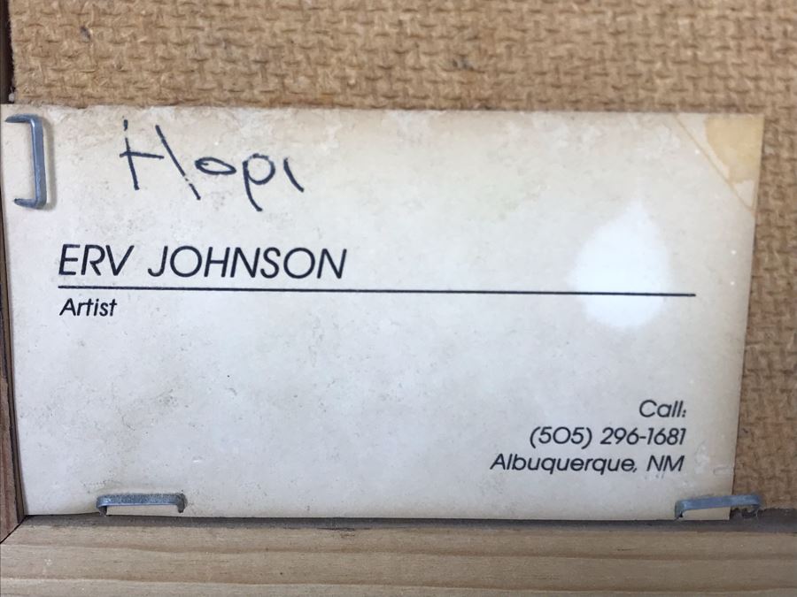 Erv Johnson Original Painting Hopi Native American Pottery From Albuquerque NM 7 X 5 (JUST ADDED) [Photo 10]