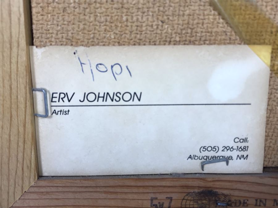 Erv Johnson Original Painting Hopi Native American Pottery From Albuquerque NM 5 X 7 (JUST ADDED) [Photo 11]