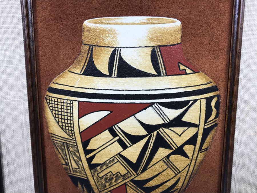 Erv Johnson Original Painting Hopi Native American Pottery From ...