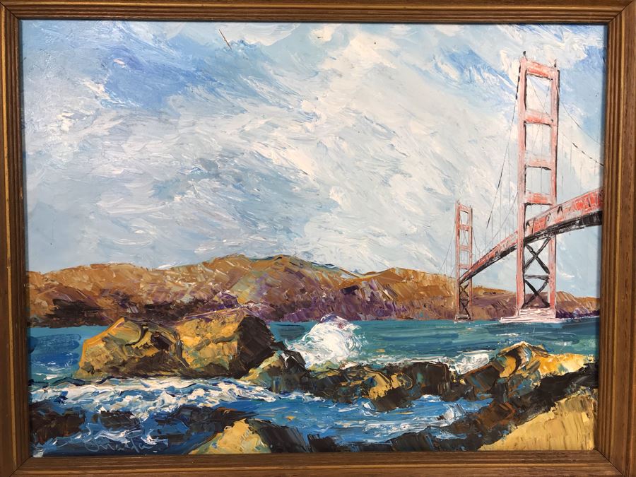 Anna Chrasta Original Impressionist Painting Of Golden Gate Bridge San Francisco 24 X 18 (JUST ADDED) [Photo 1]