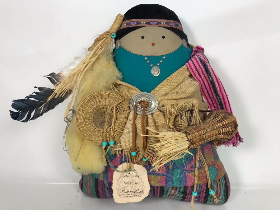 Signed Native American (Navajo) Wini Doll by Sue Malinski Handmade 16W X 9D X 16H (JUST ADDED) [Photo 2]