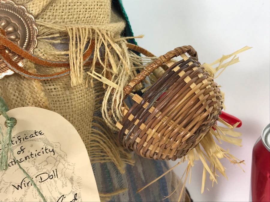 Signed Native American (Navajo) Wini Doll by Sue Malinski Handmade 17W X 10D X 15H (JUST ADDED) [Photo 6]