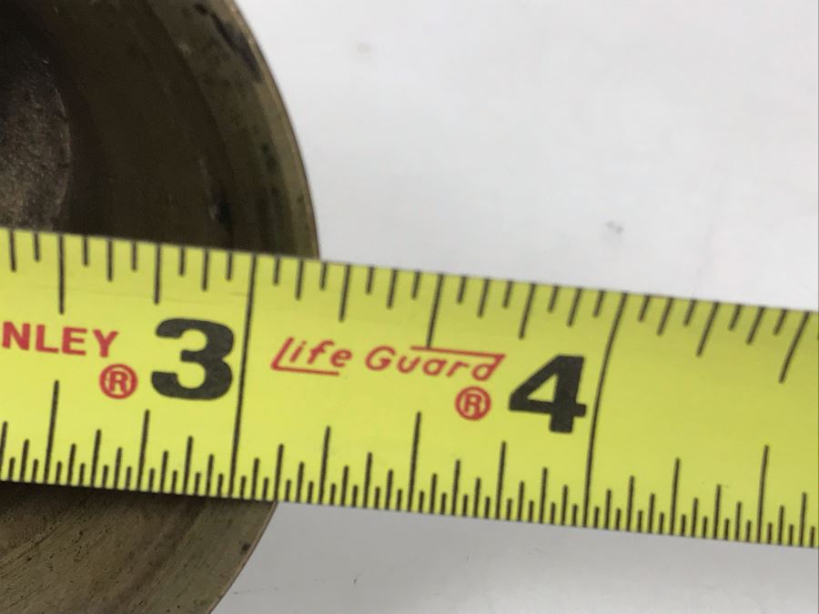 Old Brass Hand School Bell 3.25R X 5.5H (JUST ADDED) [Photo 7]