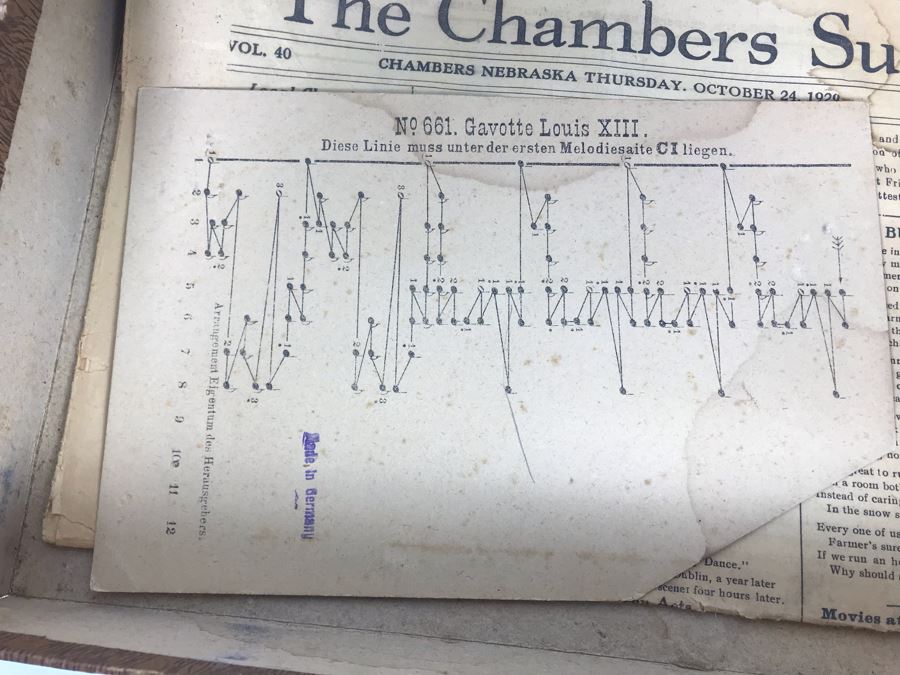 Old German Guitarr-Zither With Zither Sheet Music - Working But See Photos For Wood Cracking Due To String Tension (JUST ADDED) [Photo 12]