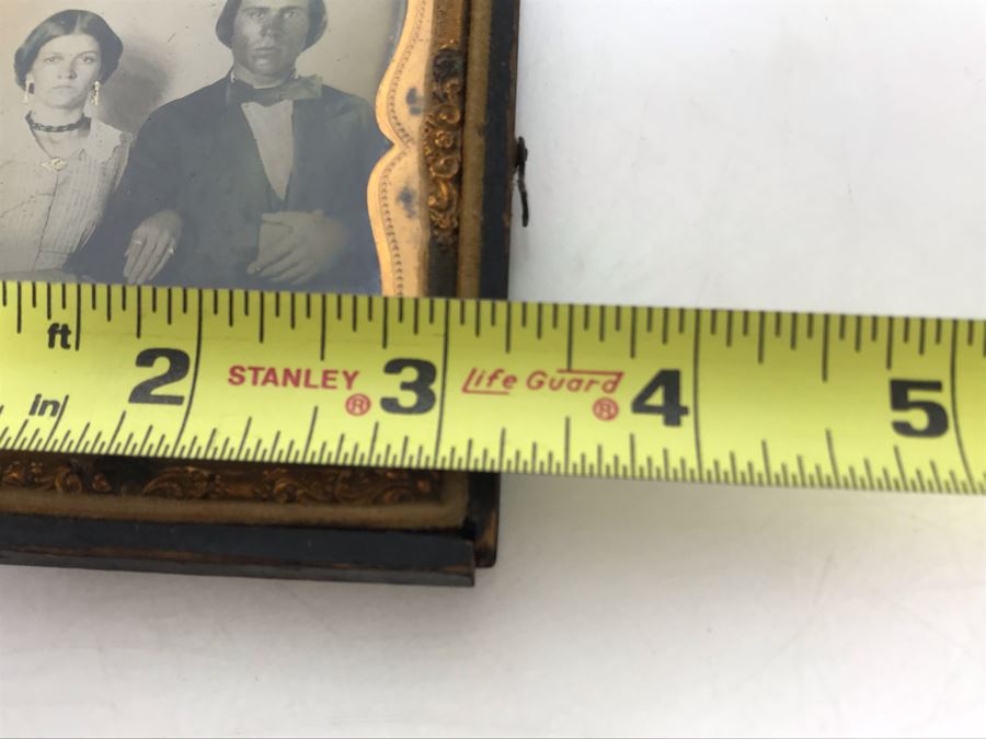 Old Daguerreotype Photograph Of Couple With Half Of Case 3.25 X 3.75 (JUST ADDED) [Photo 12]
