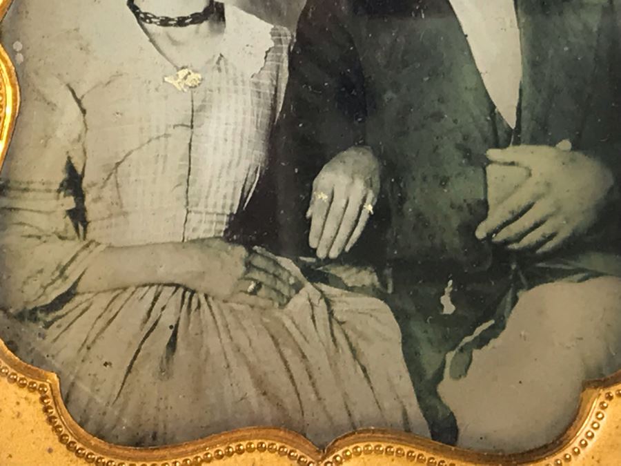 Old Daguerreotype Photograph Of Couple With Half Of Case 3.25 X 3.75 (JUST ADDED) [Photo 8]