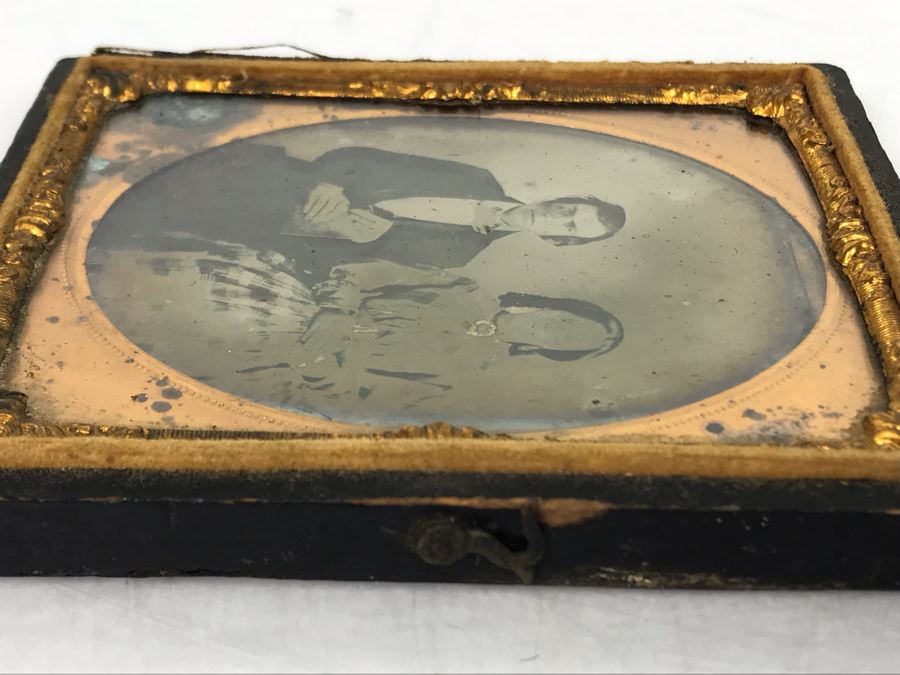 Old Daguerreotype Photograph Of Couple With Half Of Case 3.25 X 3.75 (JUST ADDED) [Photo 10]
